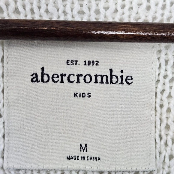 Abercrombie & Fitch Kids Knit Cardigan Cotton Blend Pockets Pockets Size M - Picture 6 of 13
